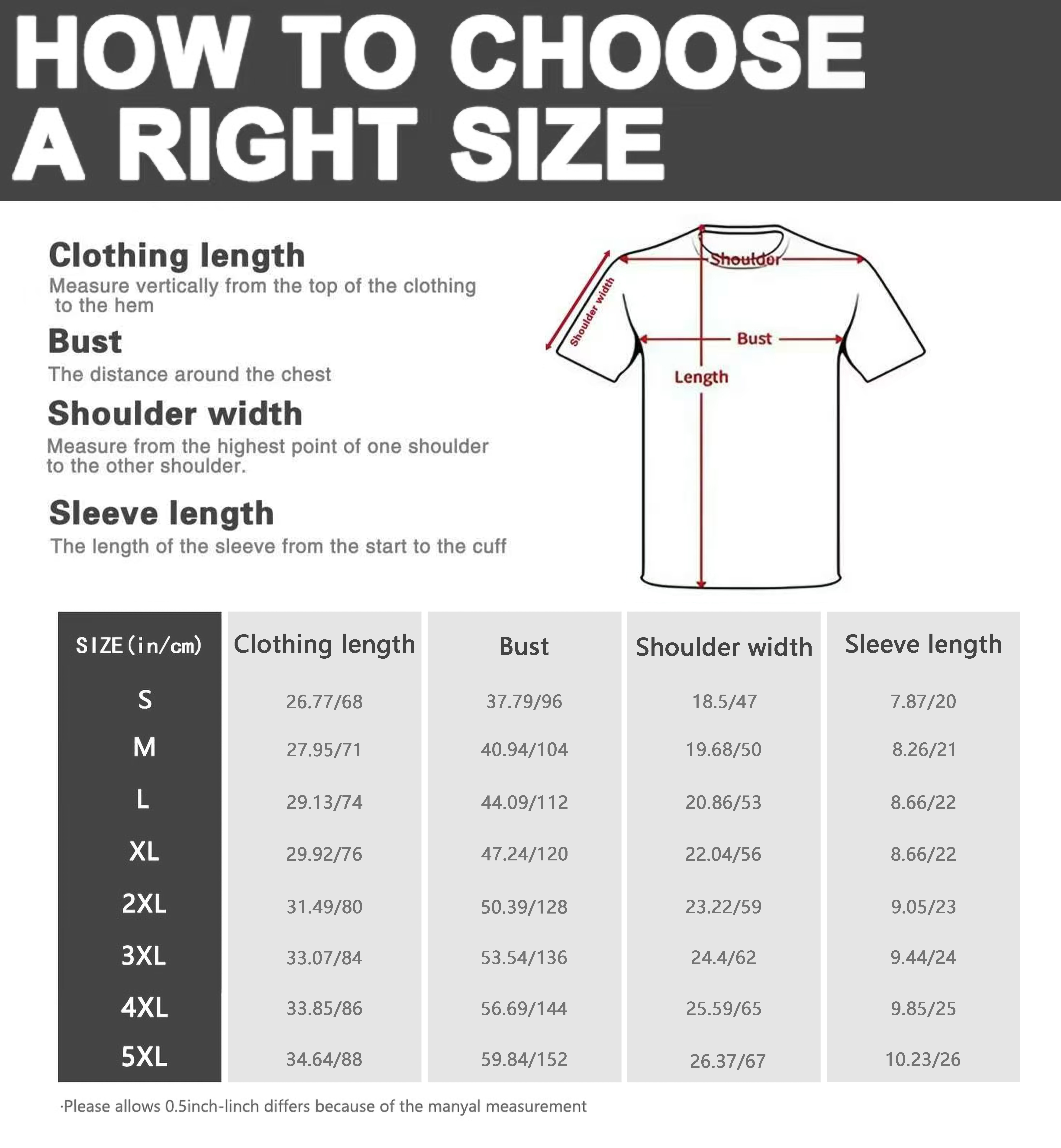 Black T-shirt - garment specifications