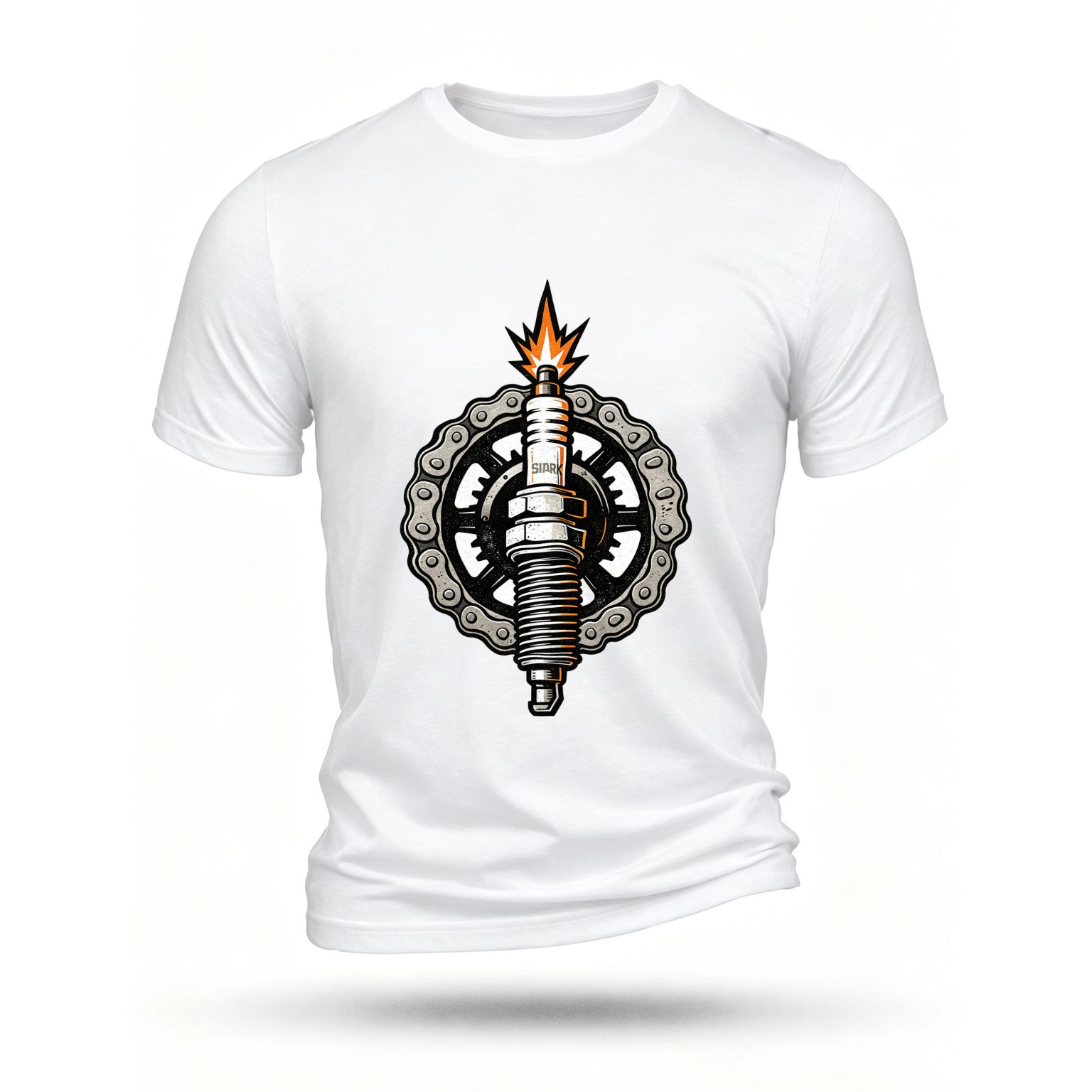 White T-shirt, front print