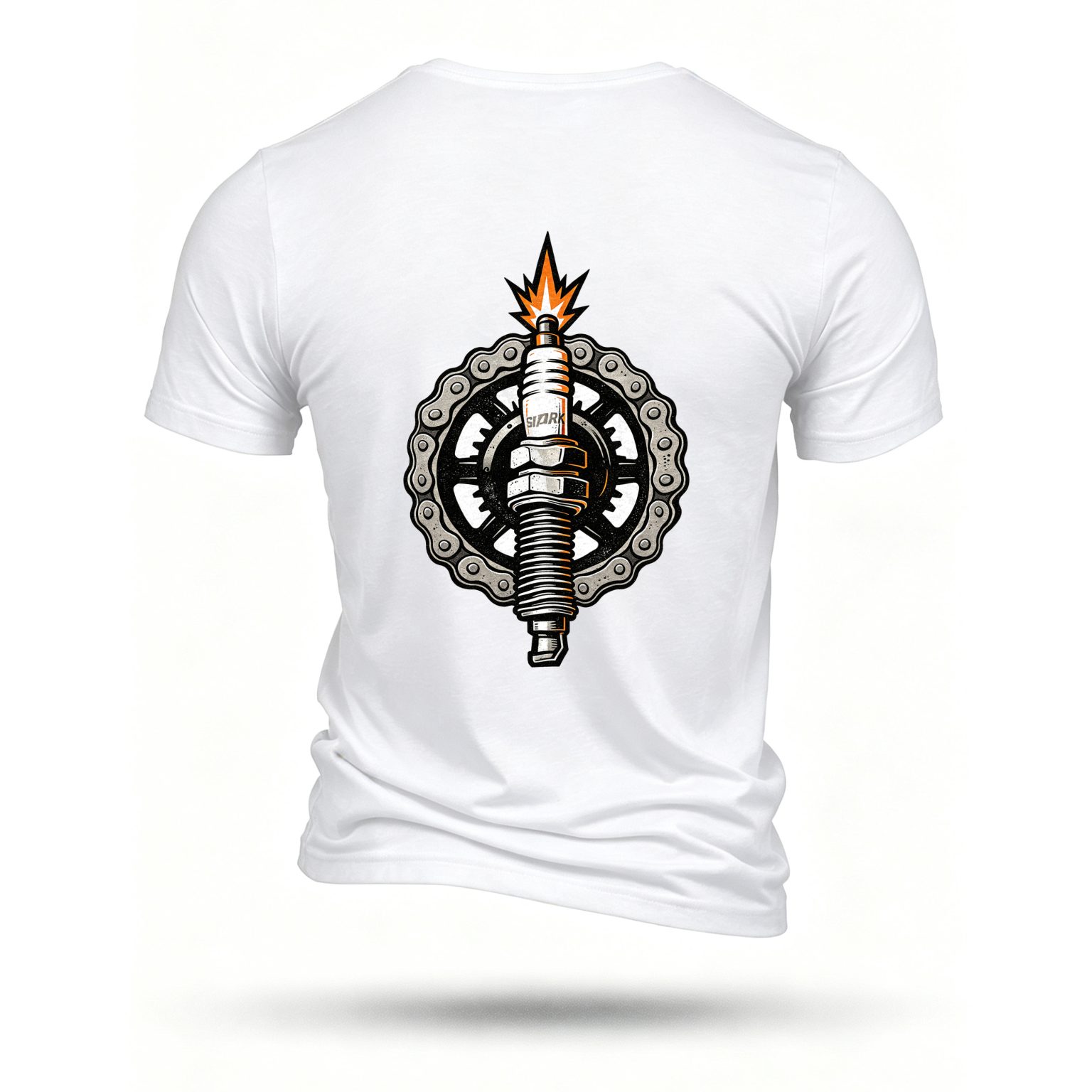 White T-shirt, back print