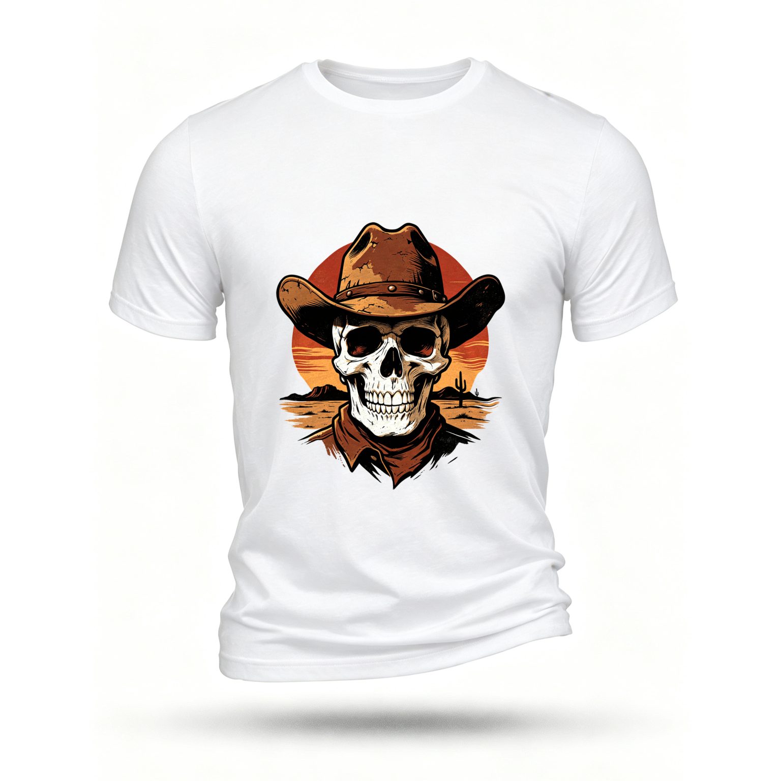 White T-shirt, front print