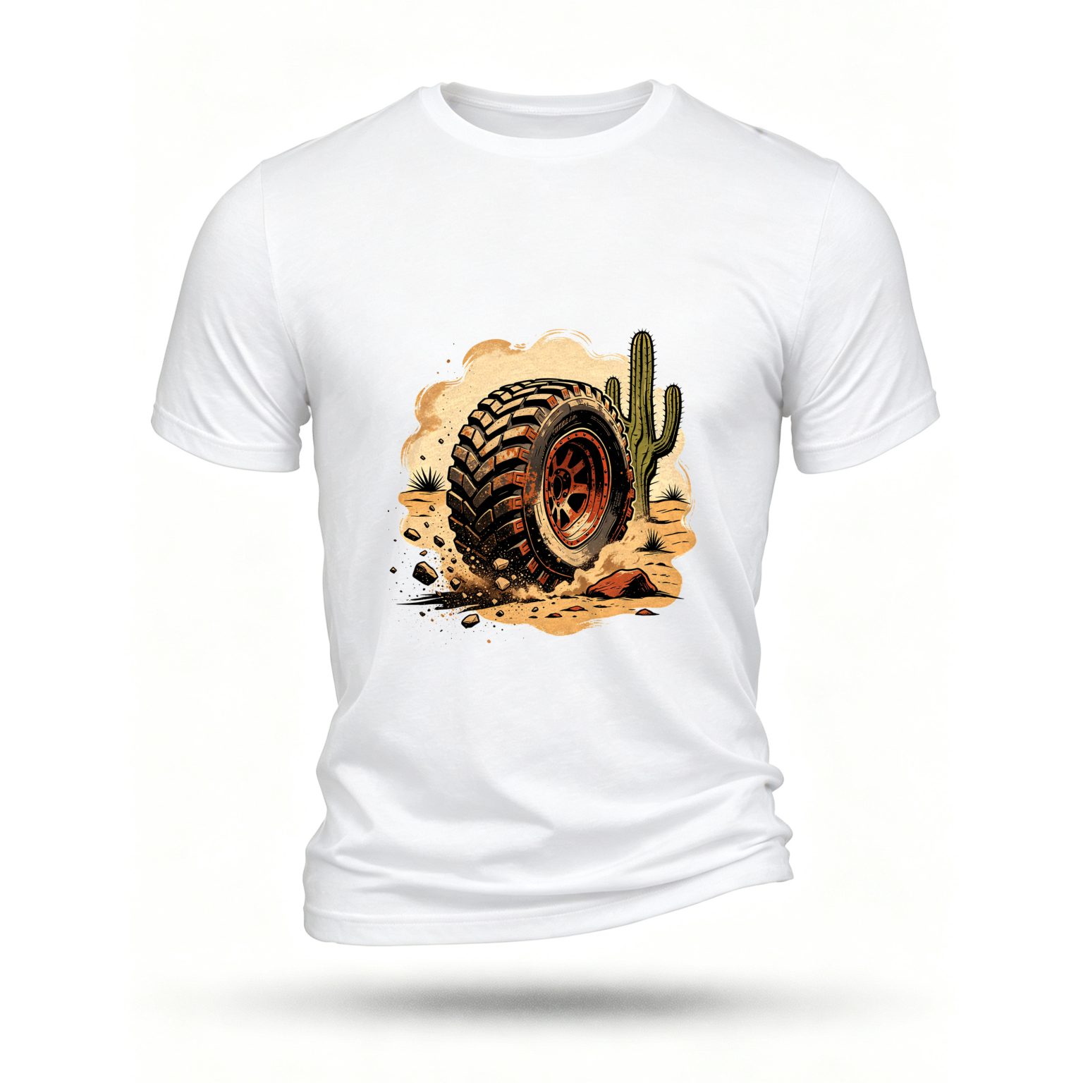 White T-shirt, front print