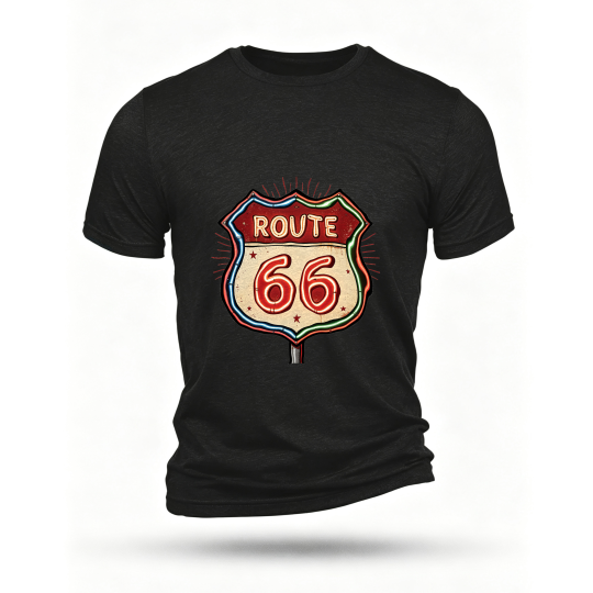 Black T-shirt, front print