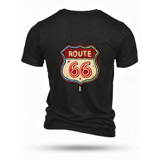 Black T-shirt, back print