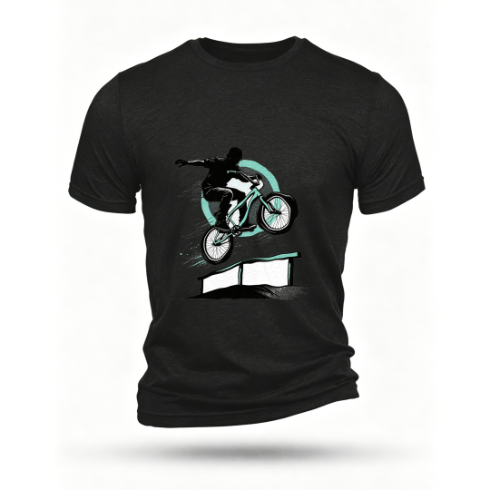 Black T-shirt, front print