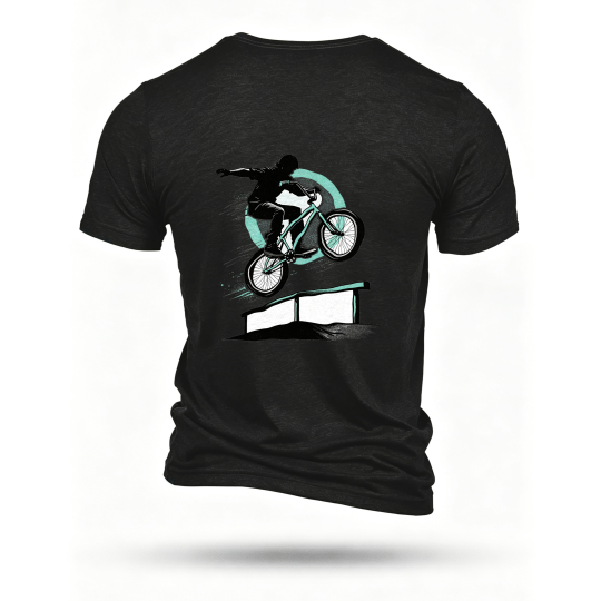 Black T-shirt, back print