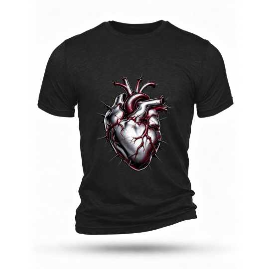 Black T-shirt, front print