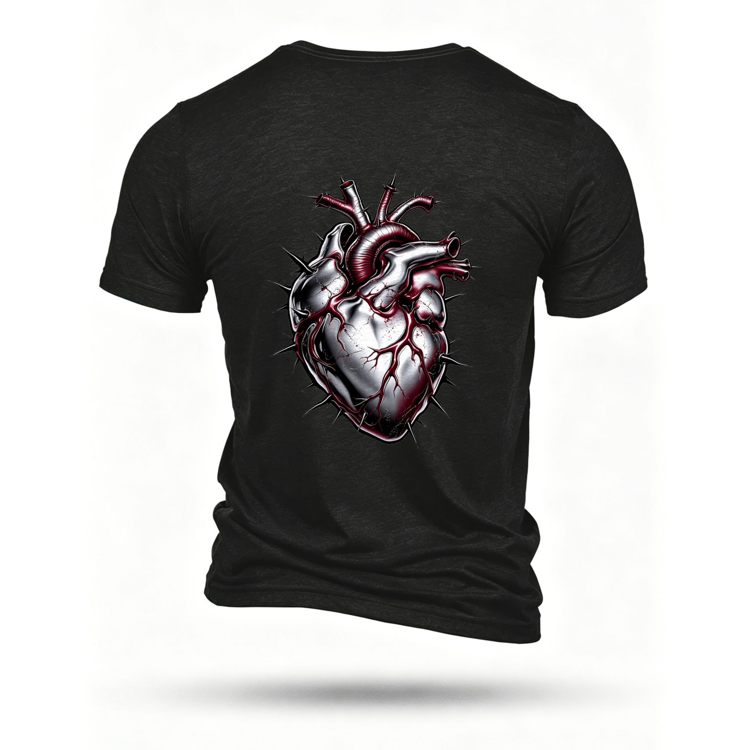 Black T-shirt, back print