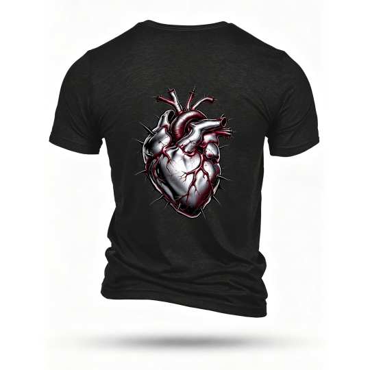 Black T-shirt, back print