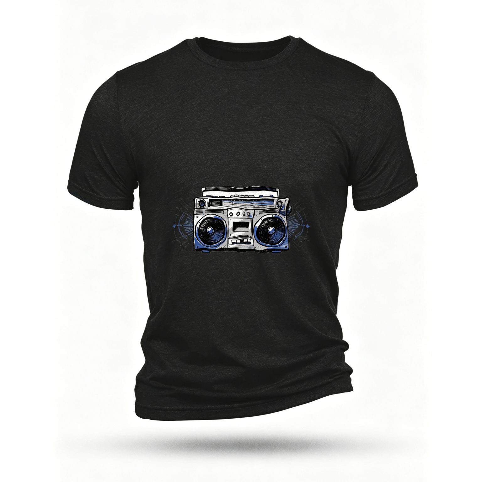 Black T-shirt, front print
