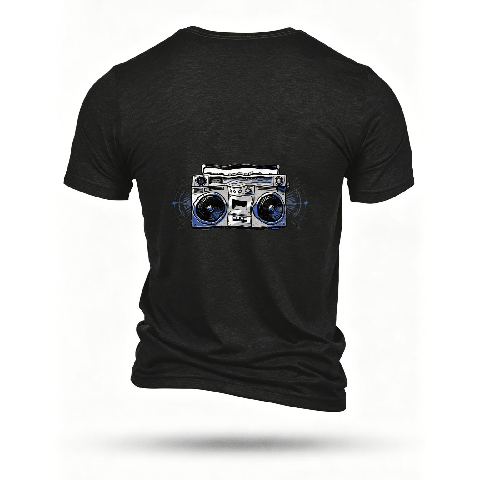 Black T-shirt, back print