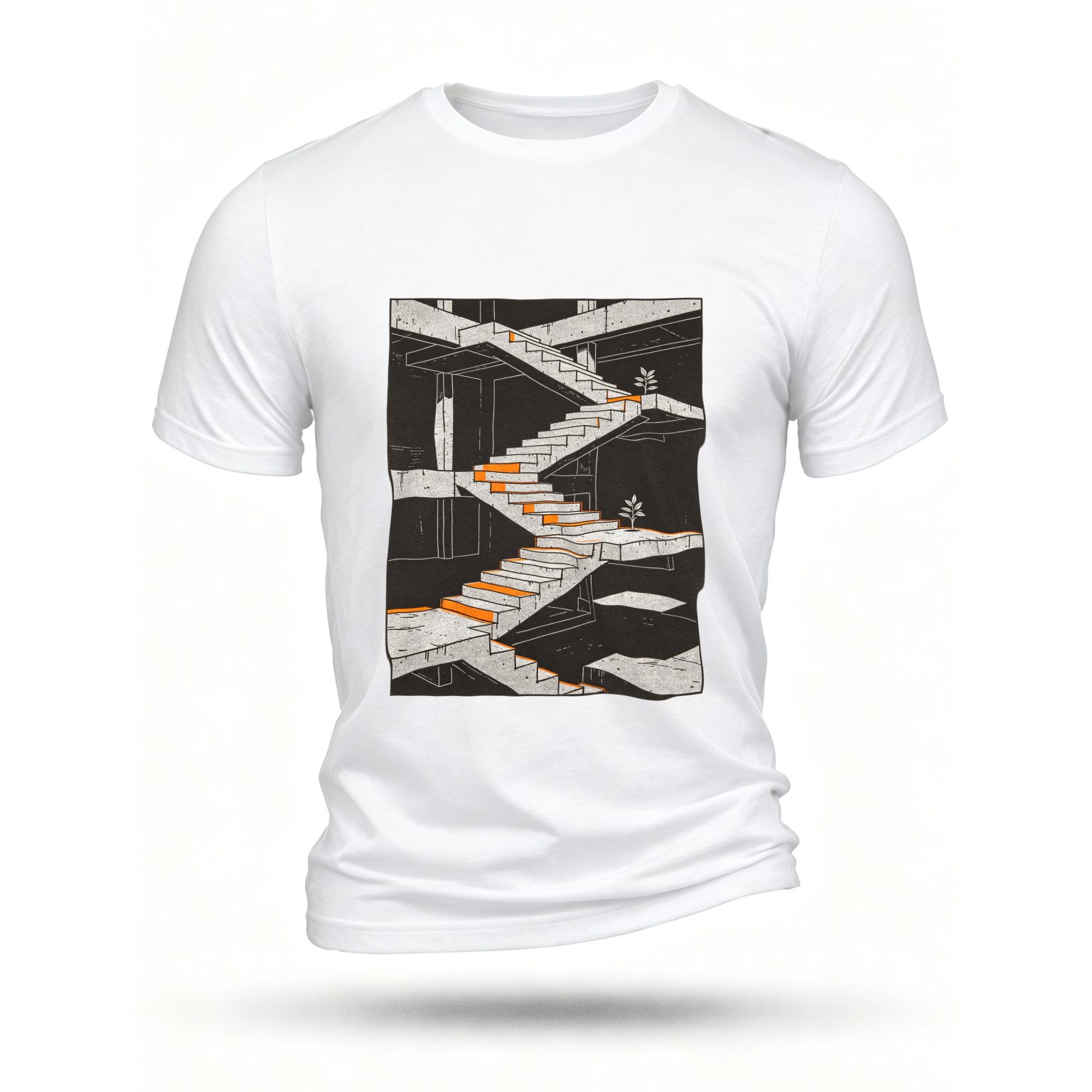 White T-shirt, front print