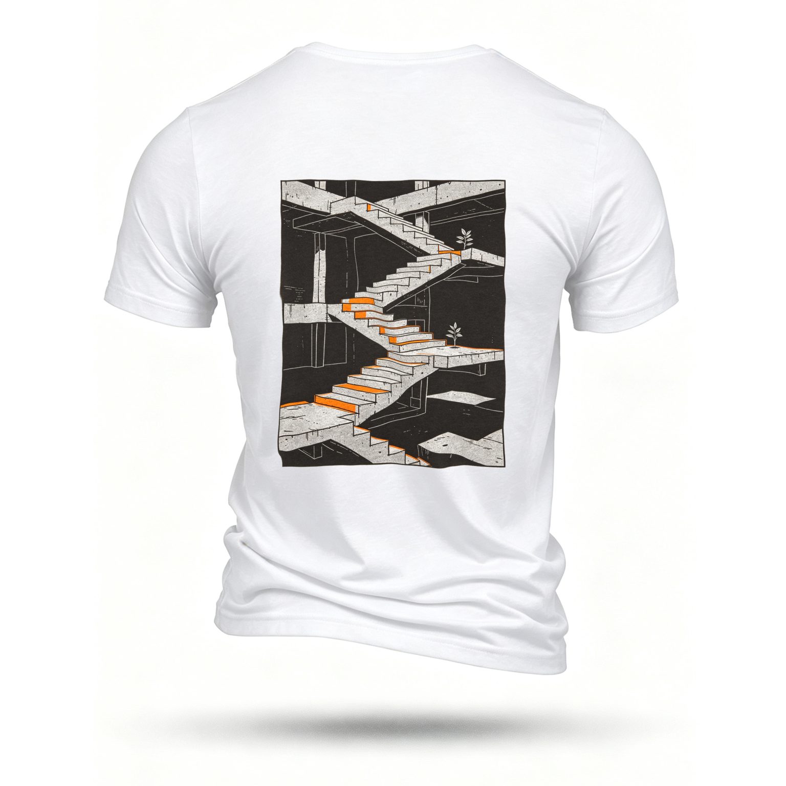 White T-shirt, back print