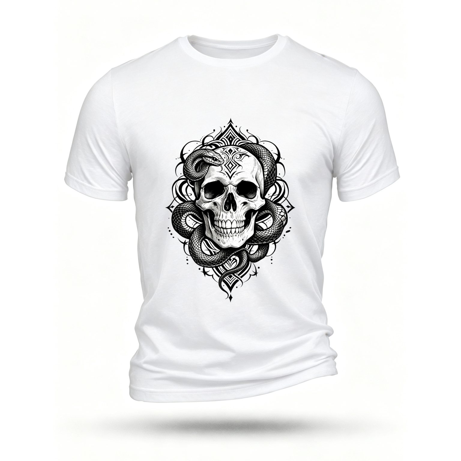 White T-shirt, front print