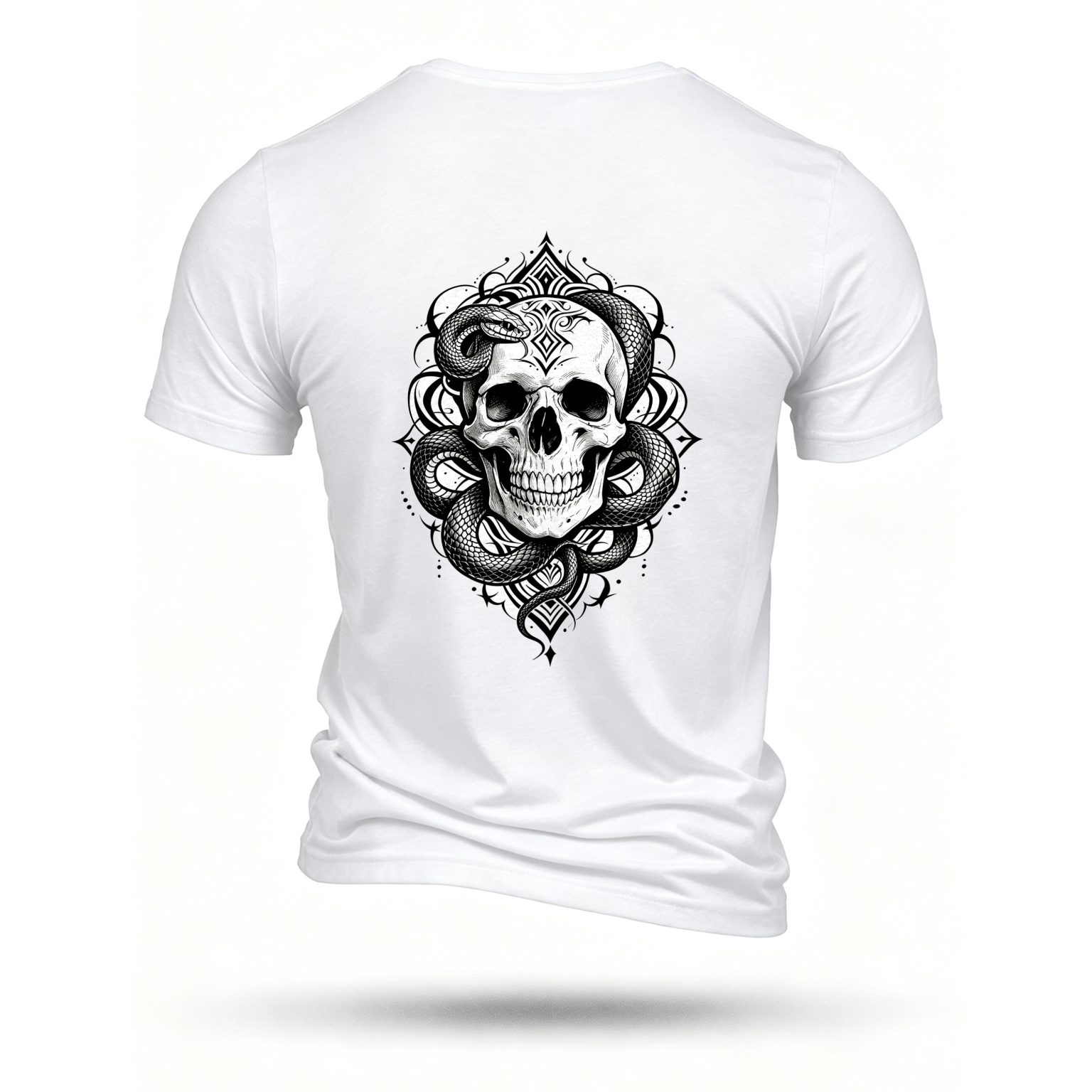 White T-shirt, back print