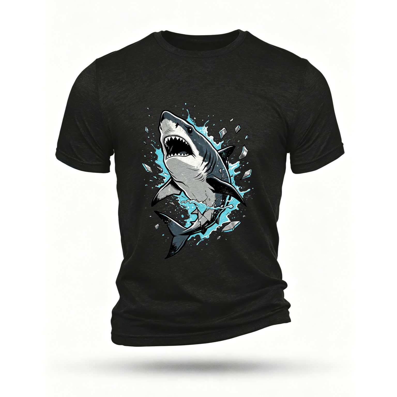 Black T-shirt, front print