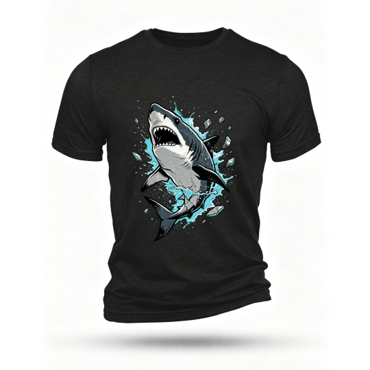Black T-shirt, front print