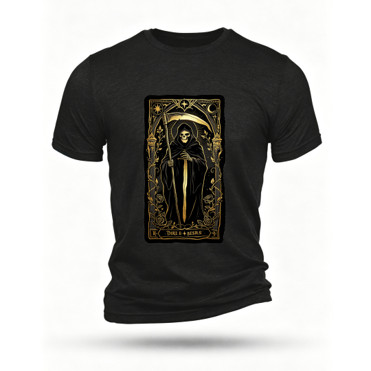 Black T-shirt, front print