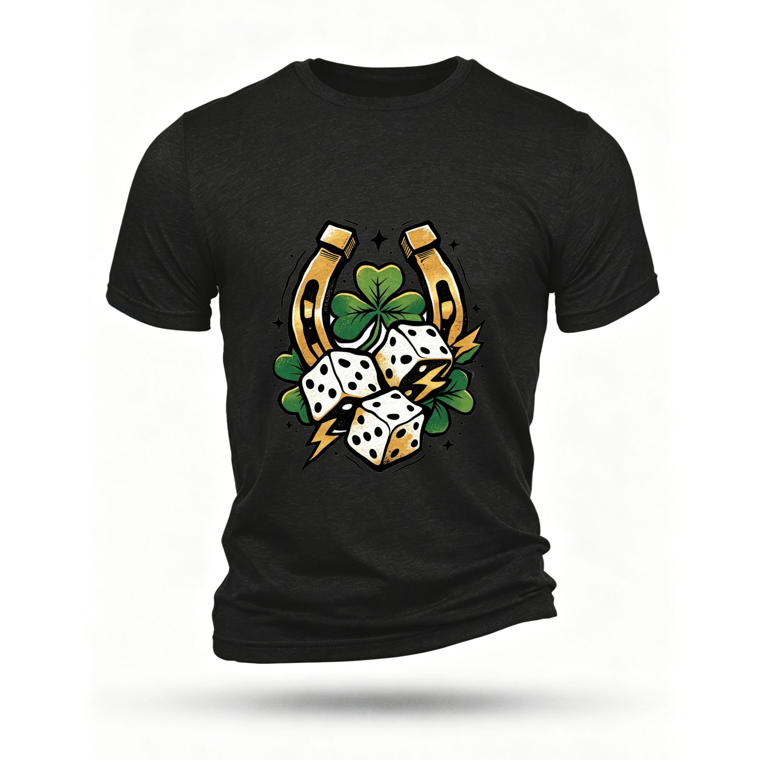 Black T-shirt, front print