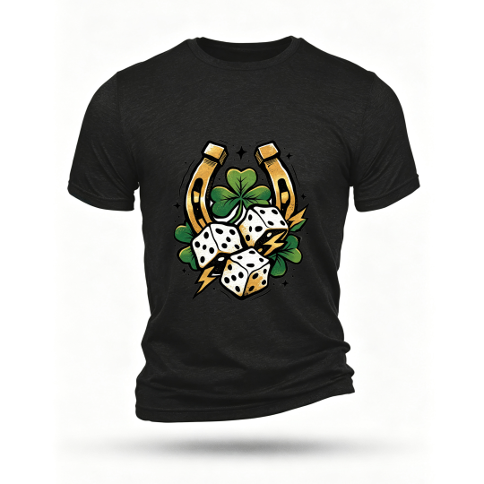 Black T-shirt, front print