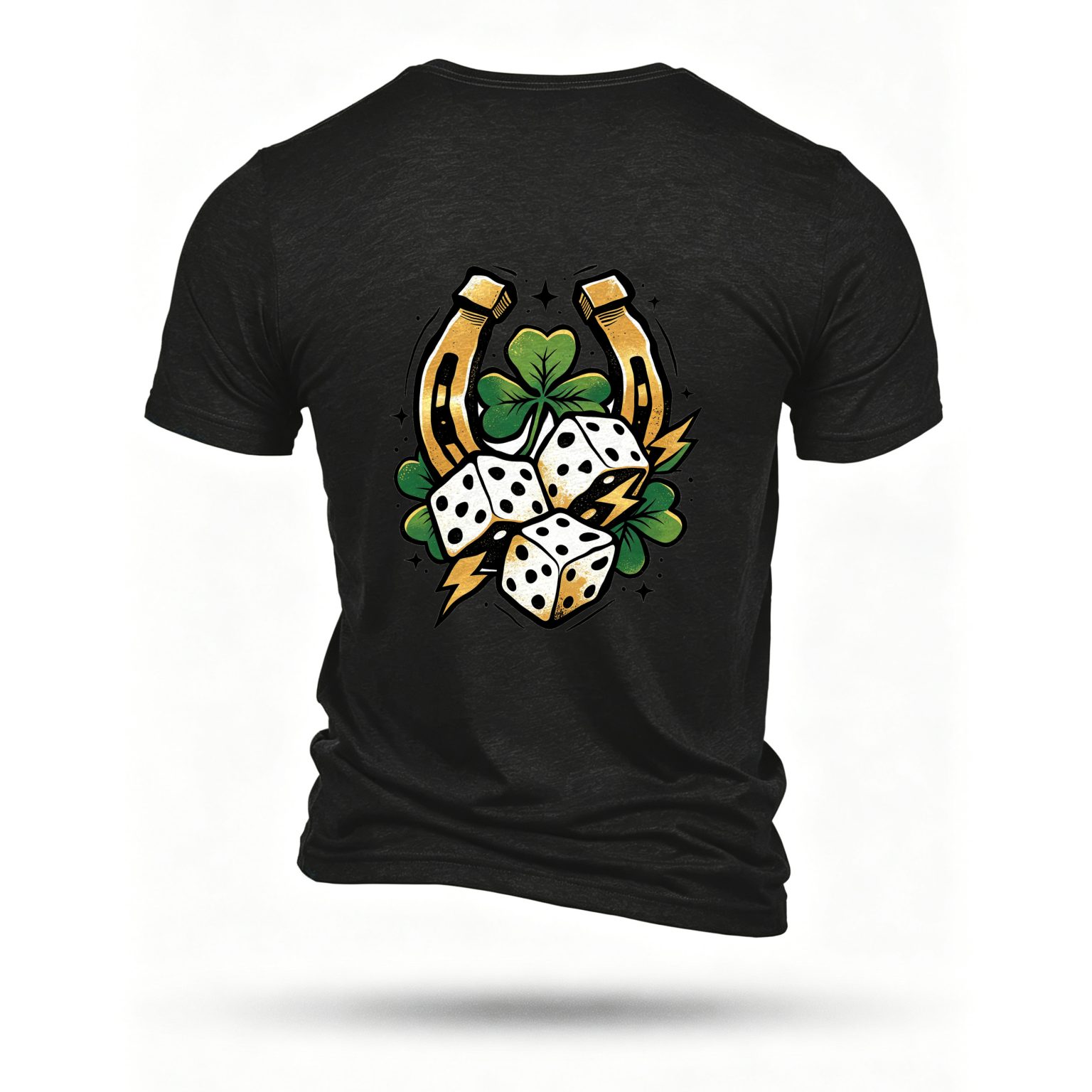 Black T-shirt, back print