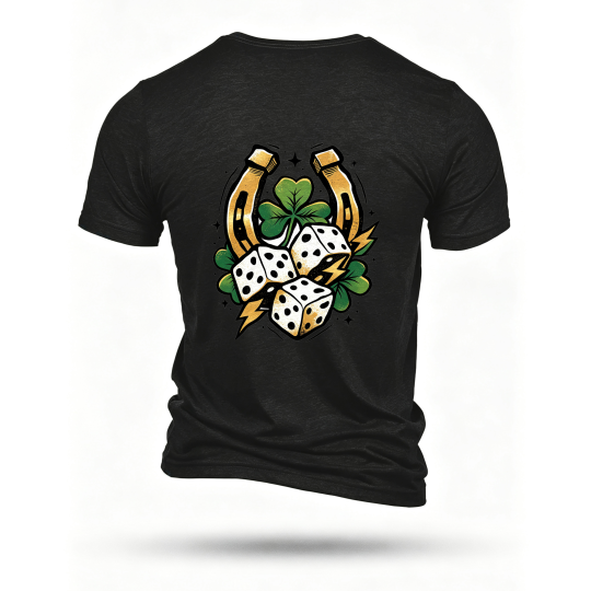 Black T-shirt, back print