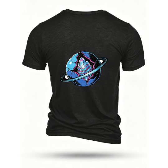 Black T-shirt, back print