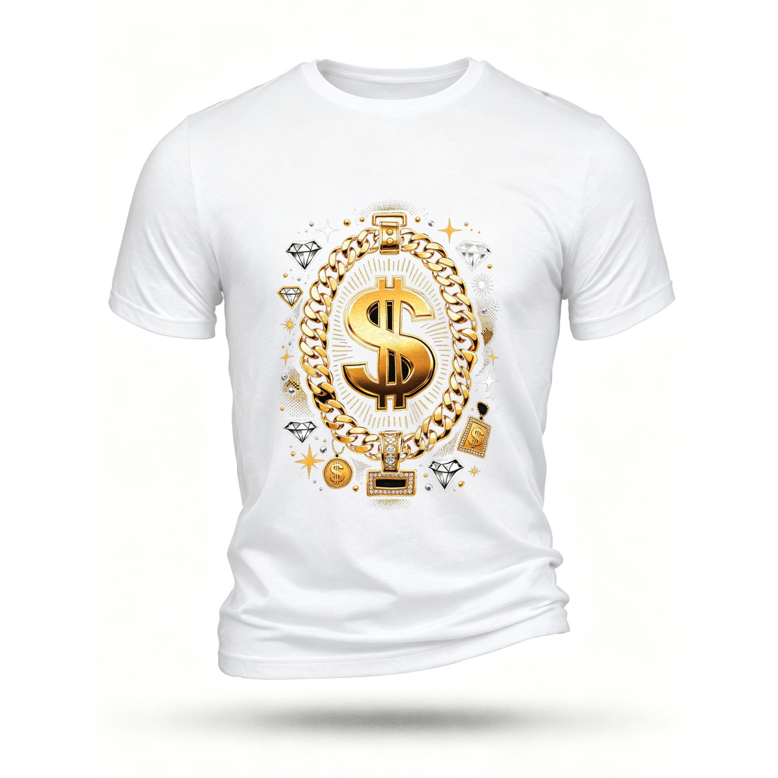 White T-shirt, front print