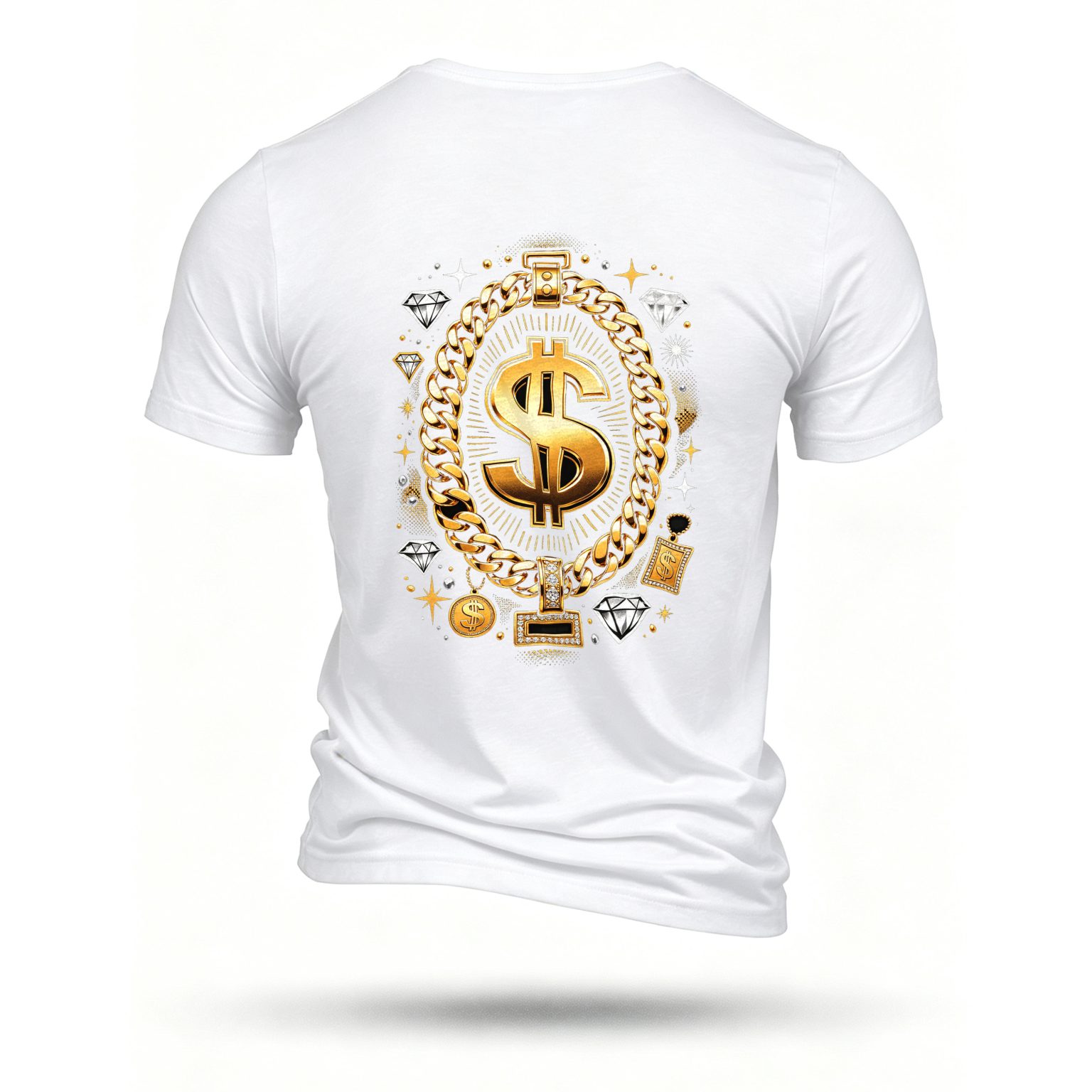White T-shirt, back print