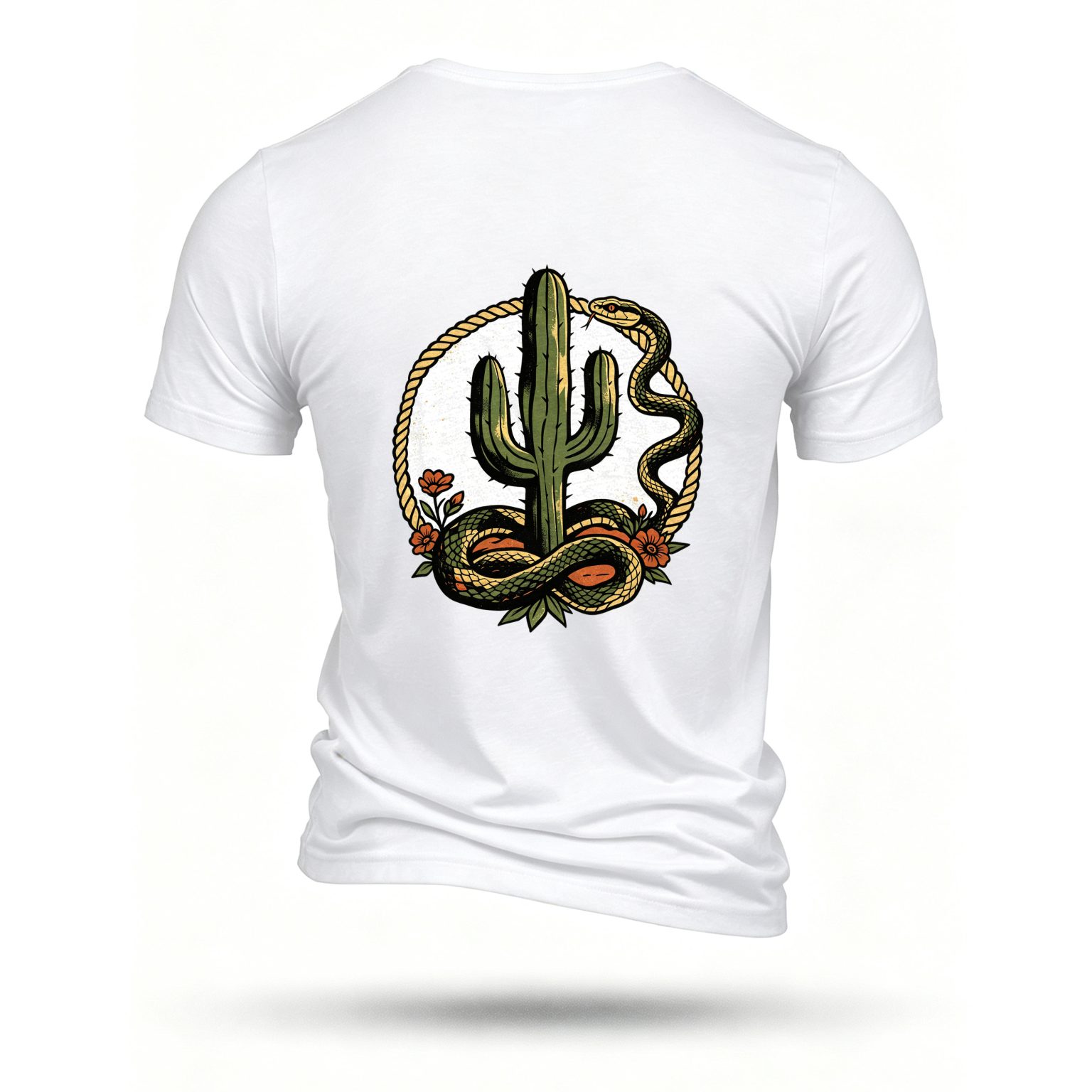 White T-shirt, back print