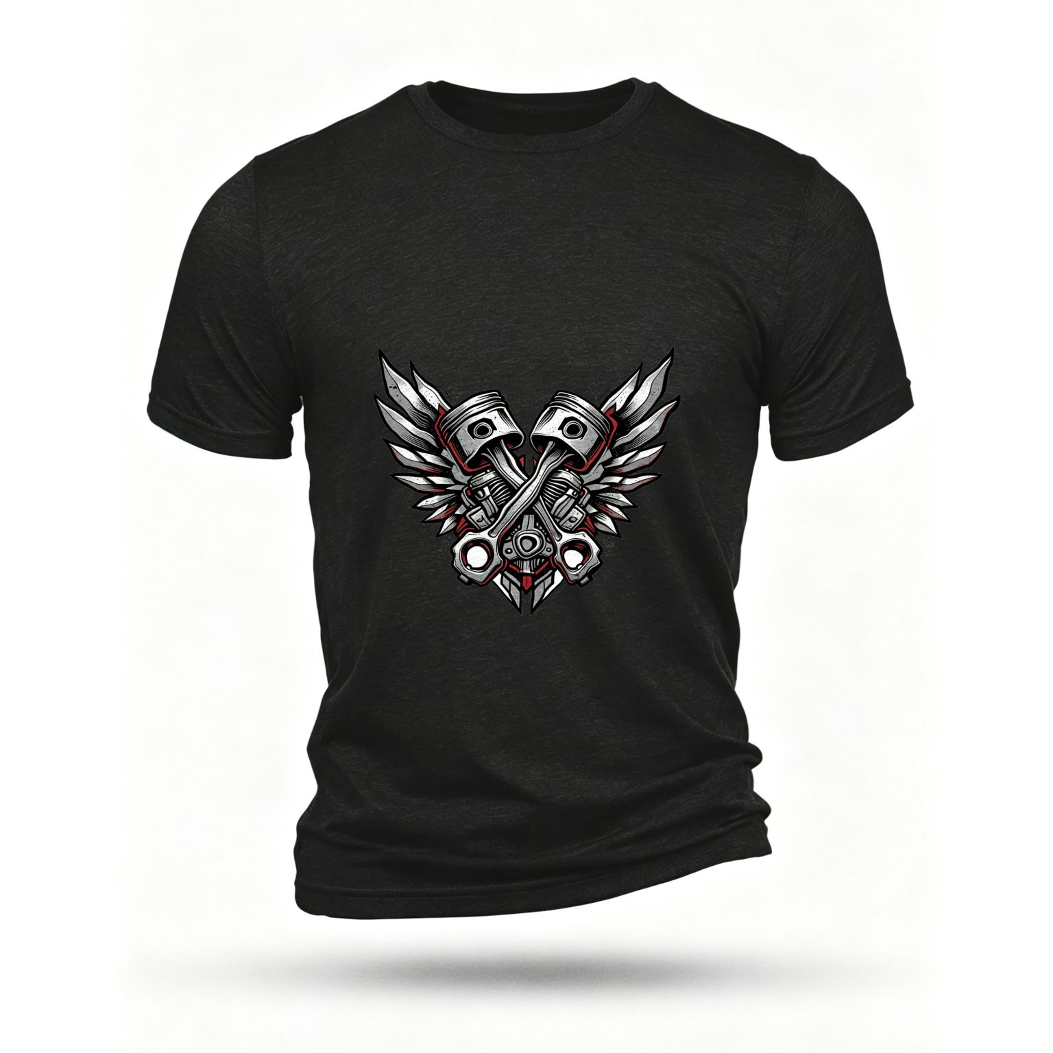 Black T-shirt, front print