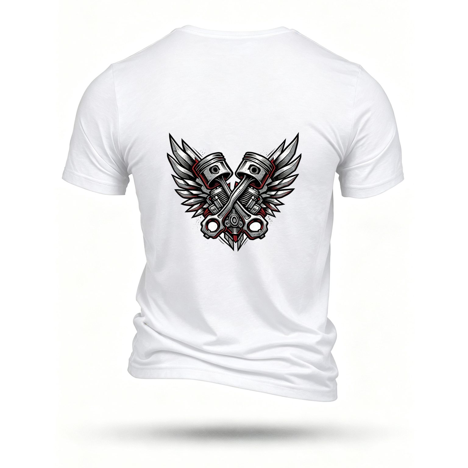 White T-shirt, back print