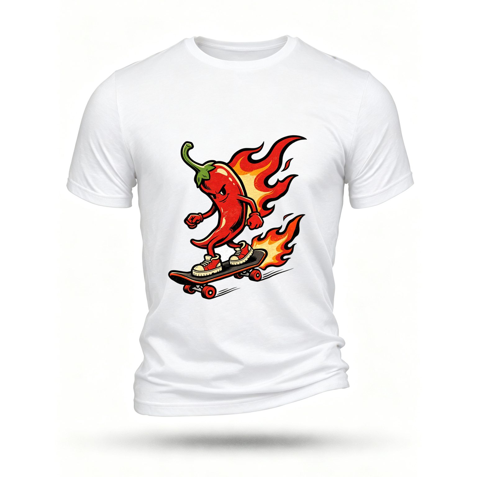 White T-shirt, front print
