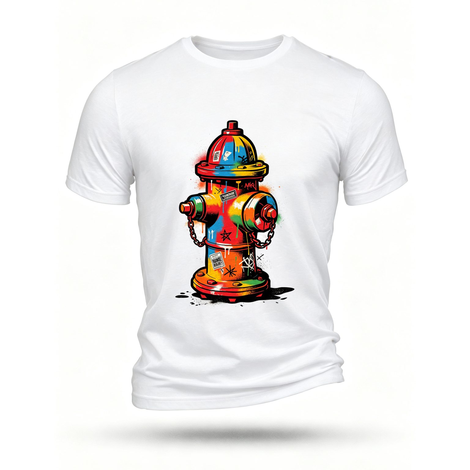 White T-shirt, front print