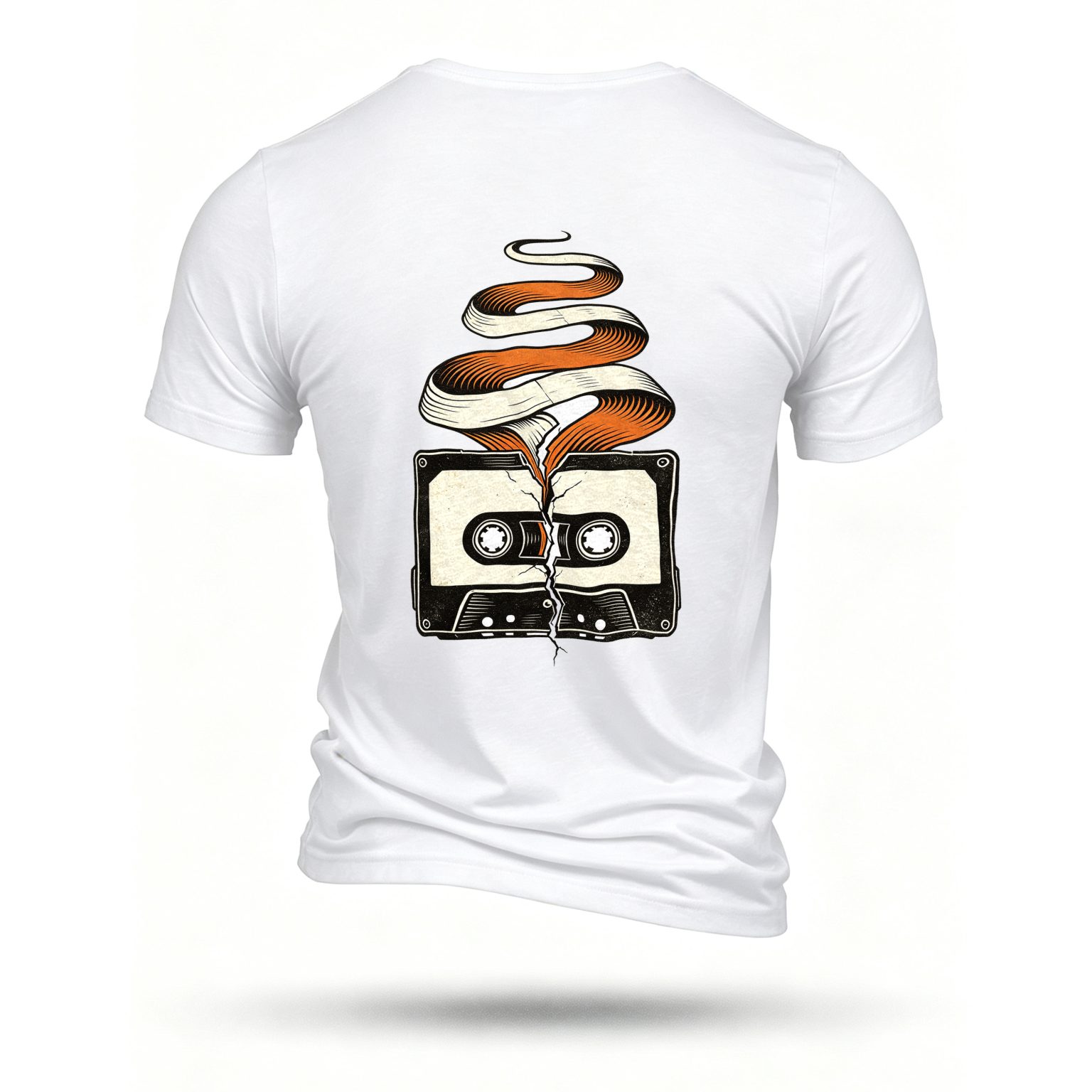 White T-shirt, back print
