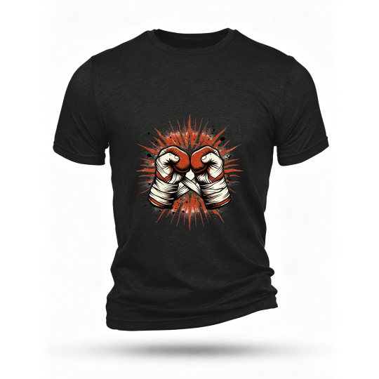 Black T-shirt, front print