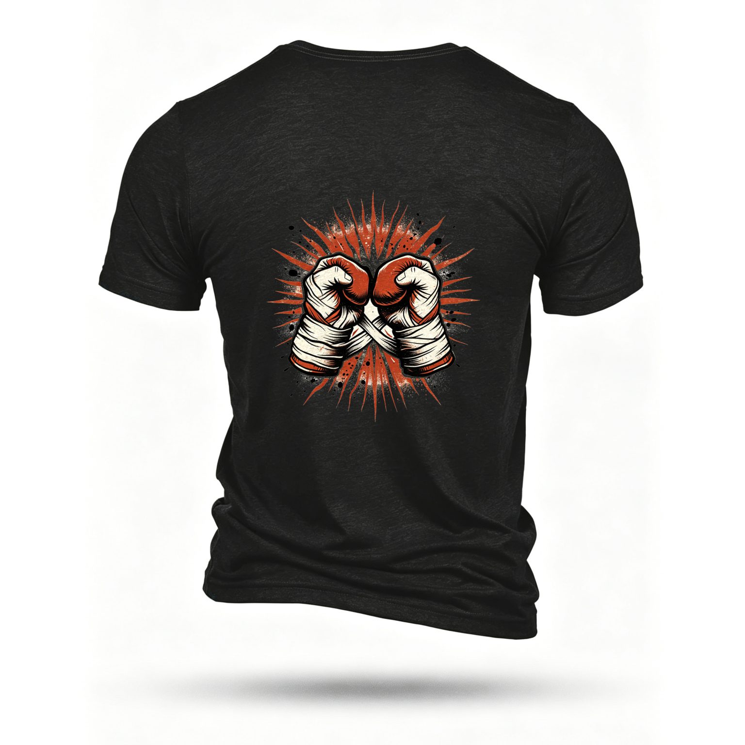 Black T-shirt, back print