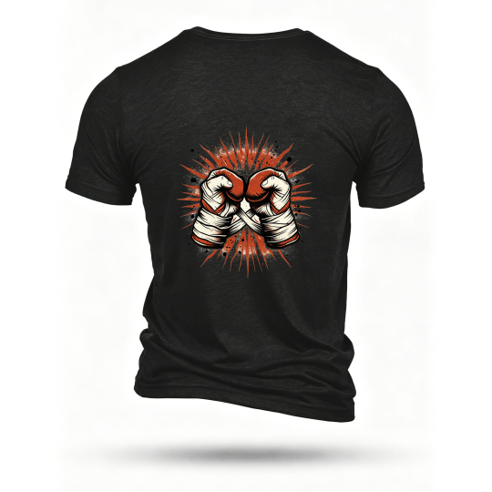 Black T-shirt, back print