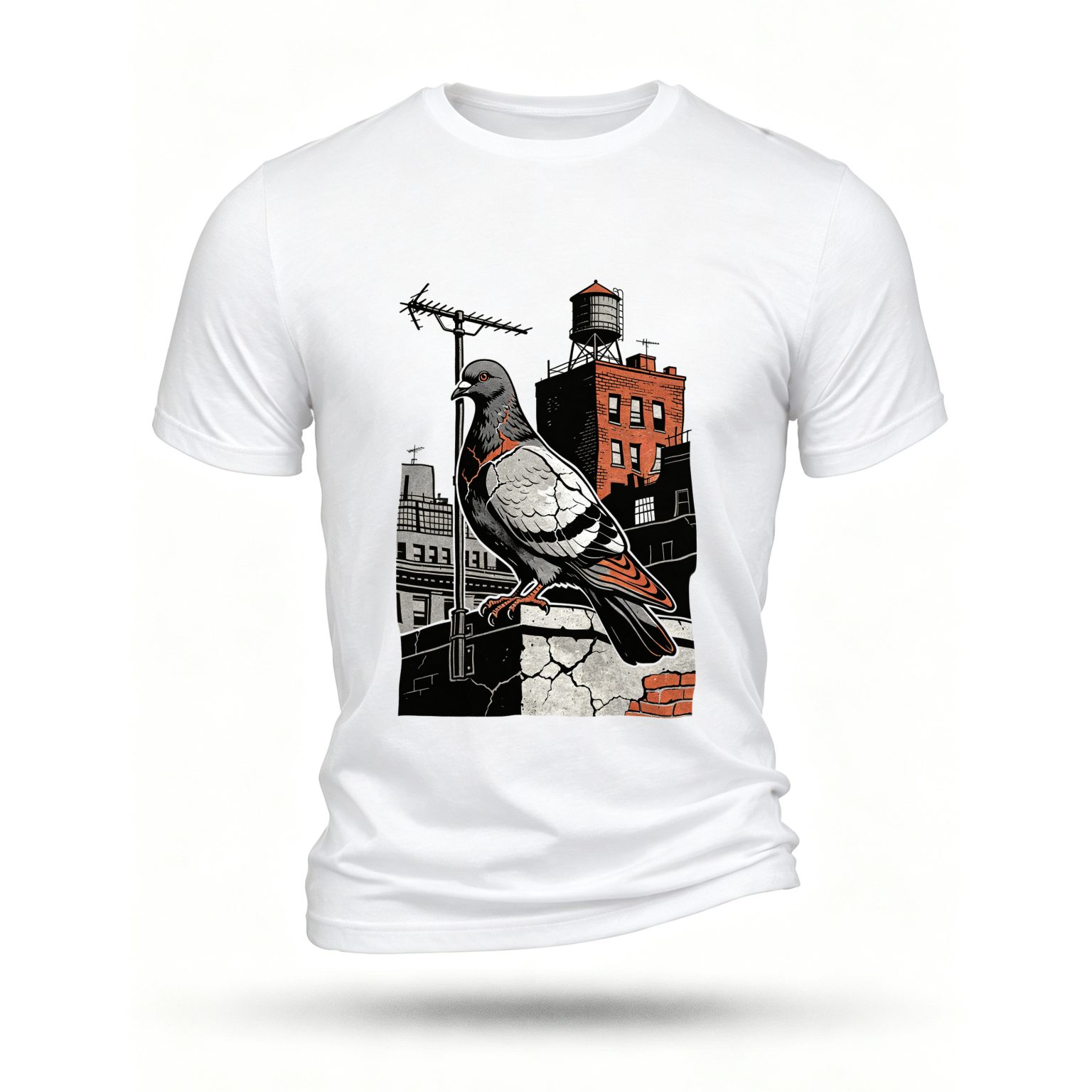 White T-shirt, front print