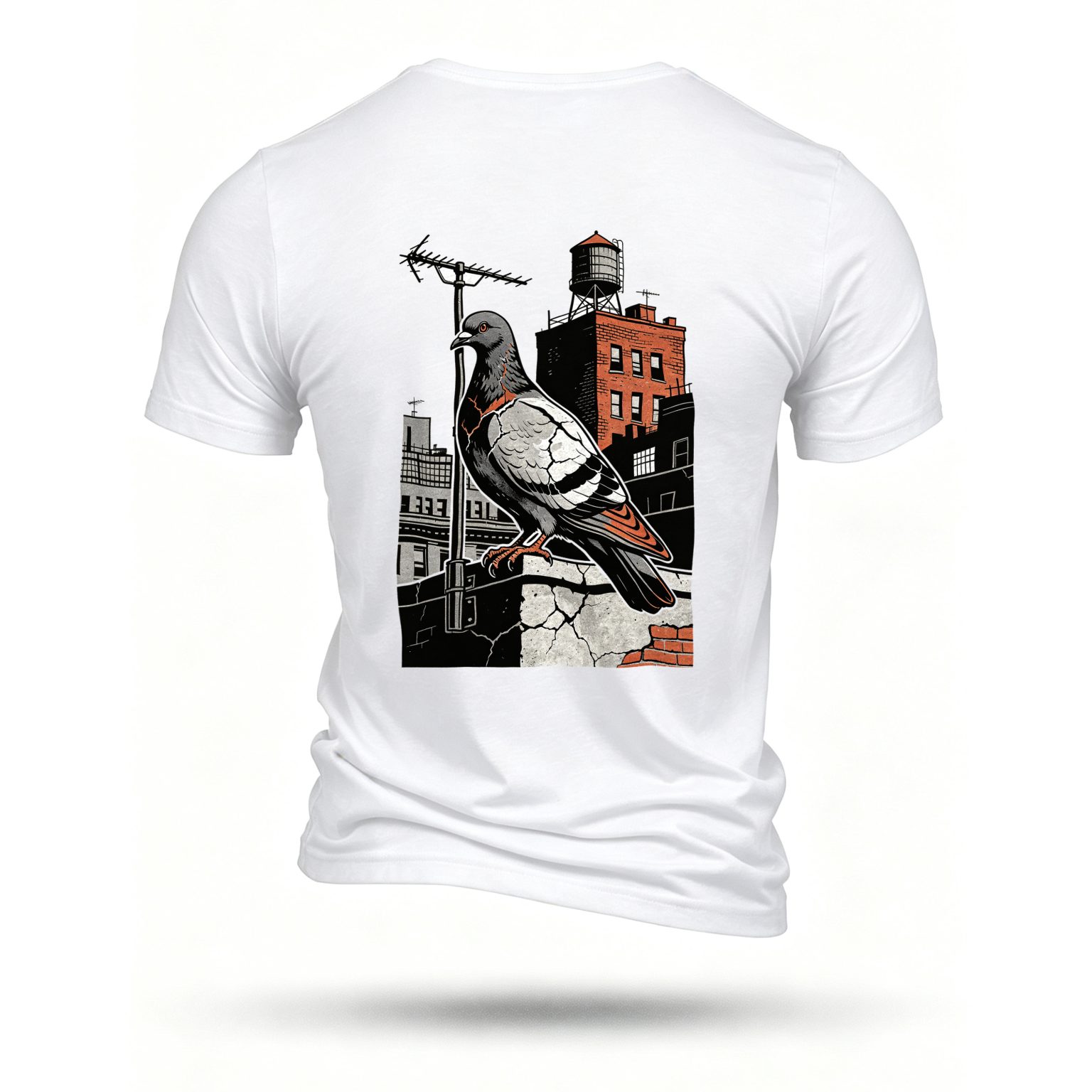 White T-shirt, back print