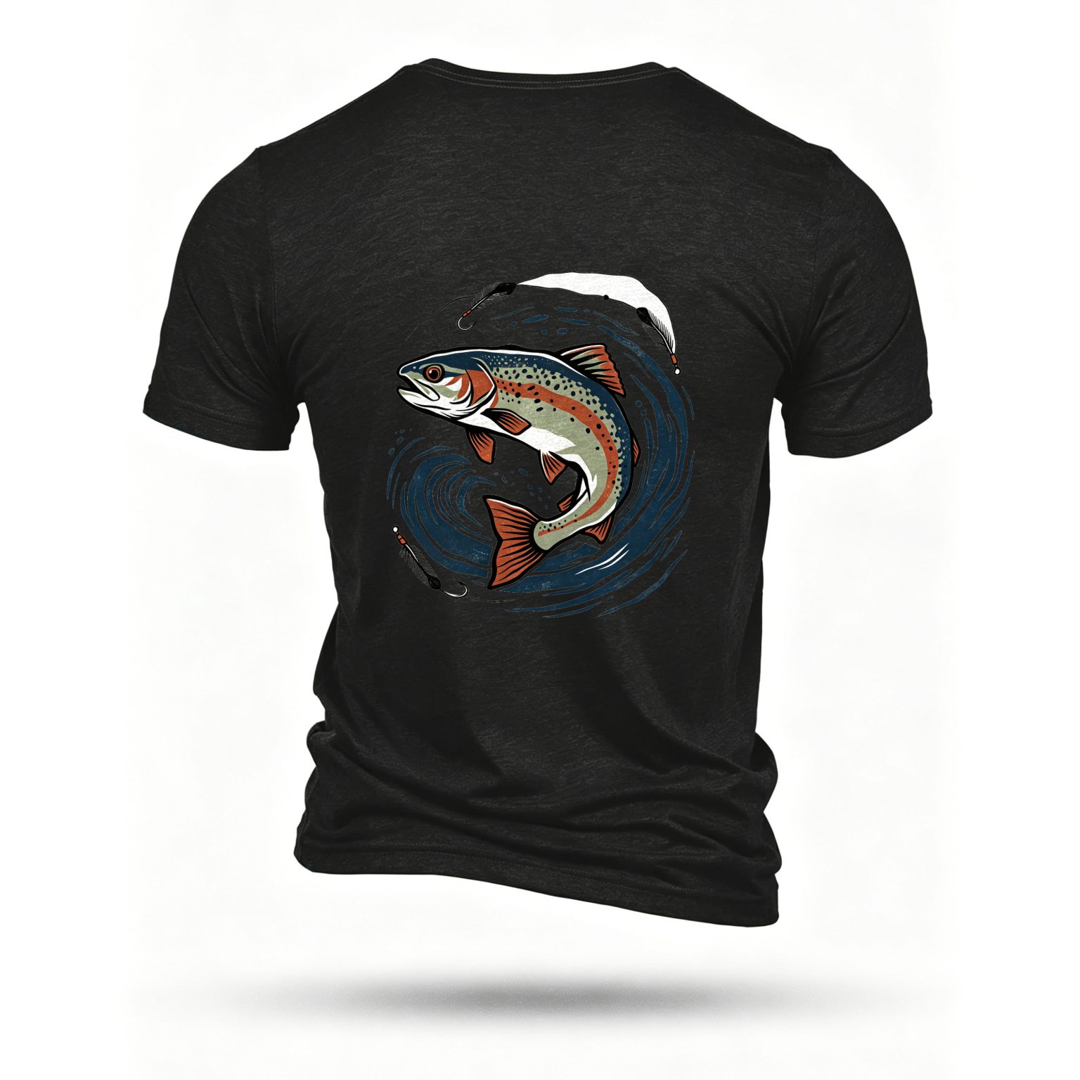 Black T-shirt, back print