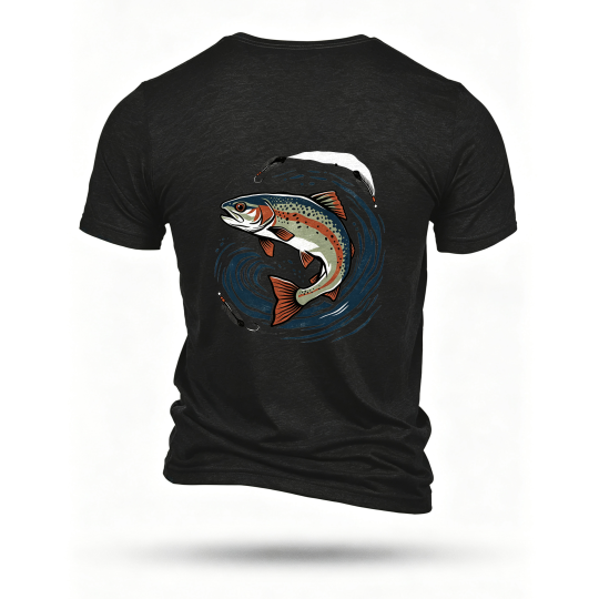 Black T-shirt, back print