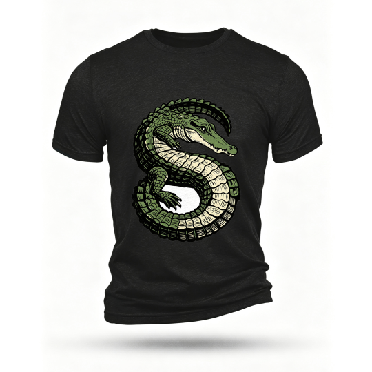 Black T-shirt, front print