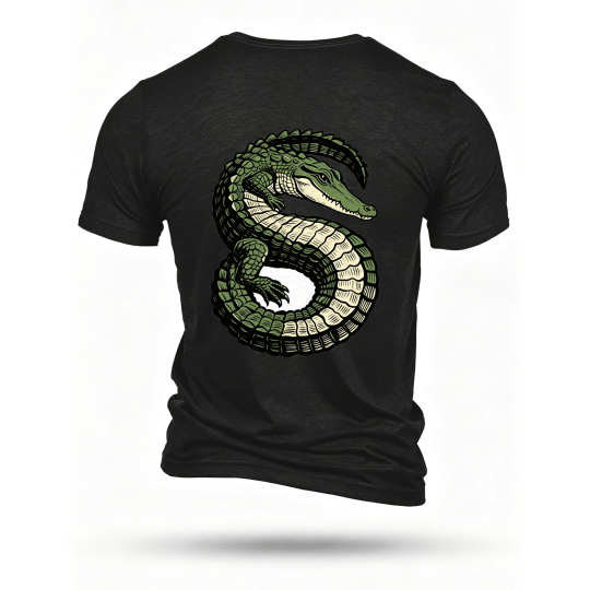Black T-shirt, back print