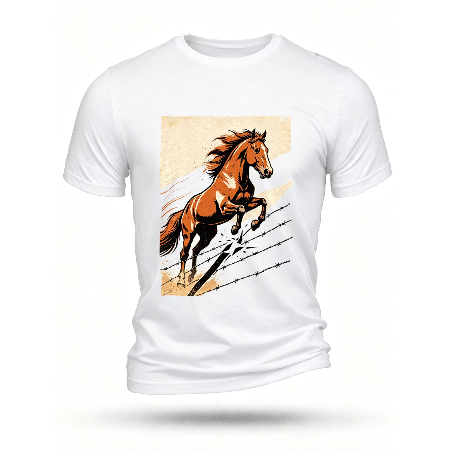 White T-shirt, front print