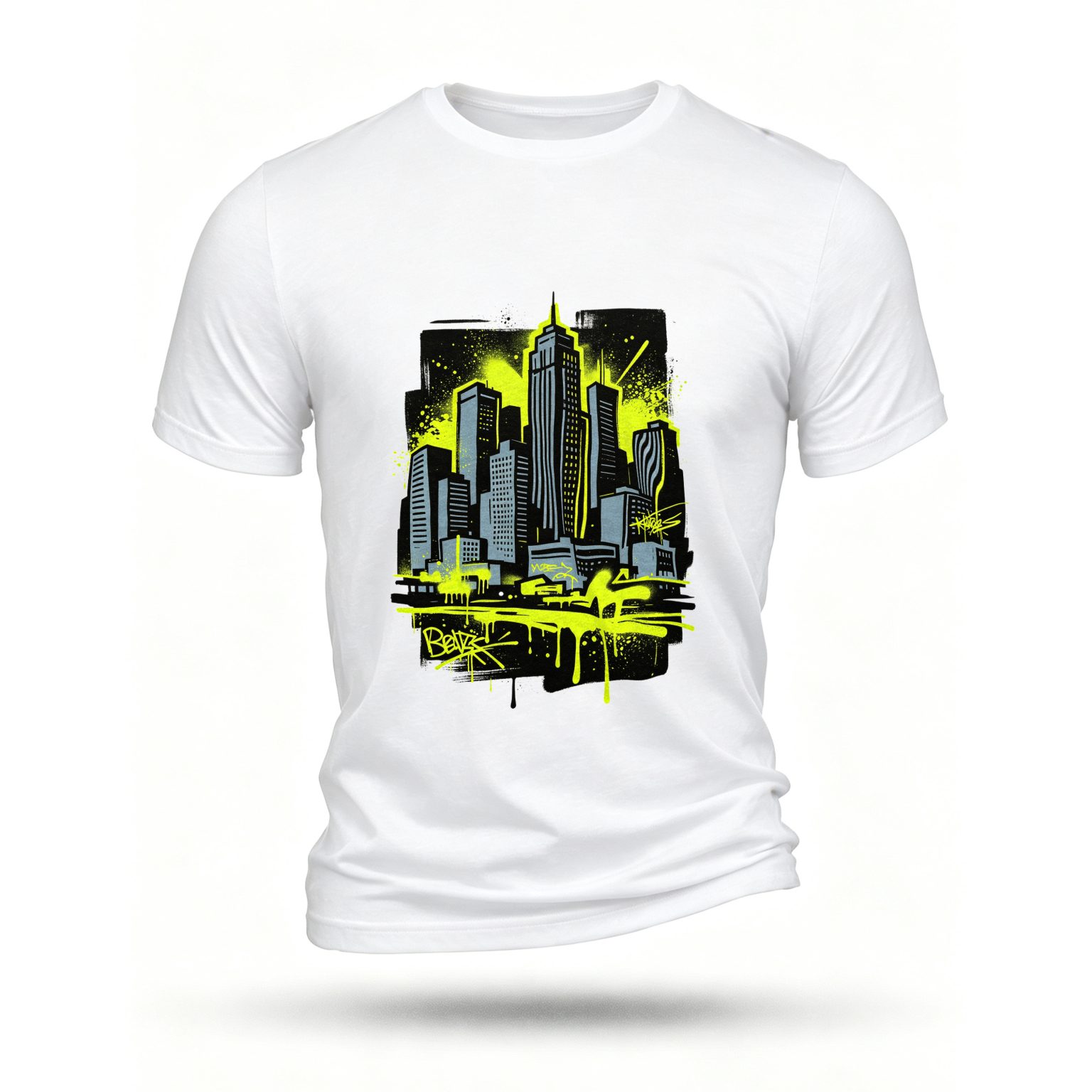 White T-shirt, front print