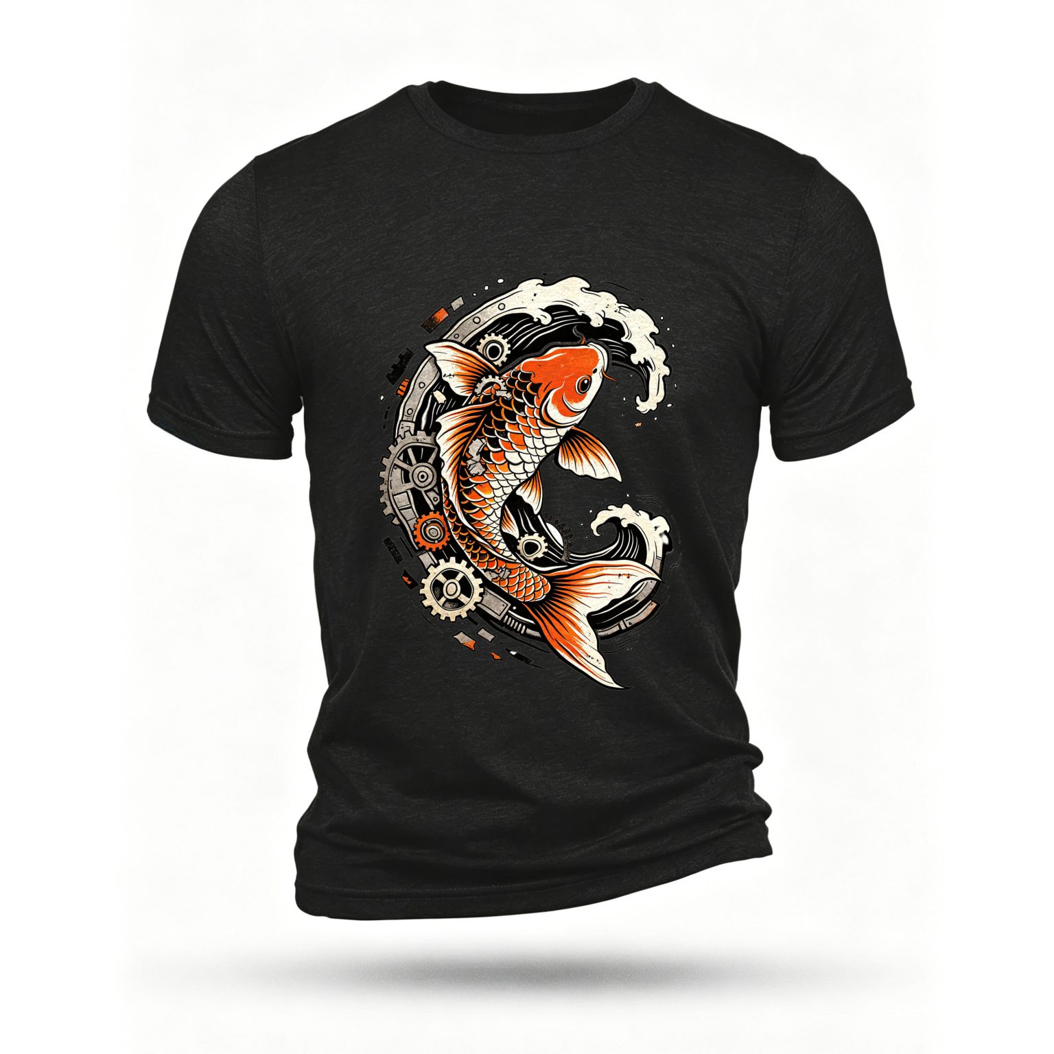 Black T-shirt, front print