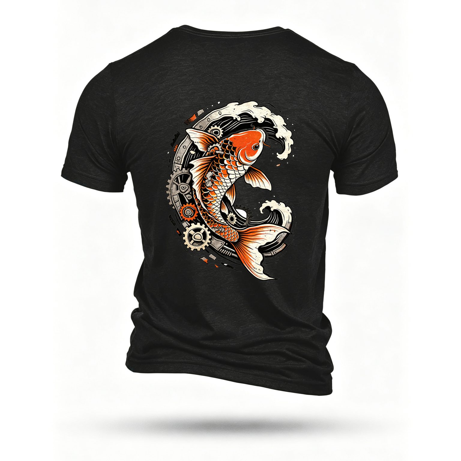 Black T-shirt, back print