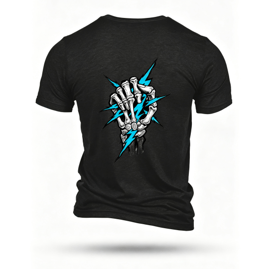 Black T-shirt, back print