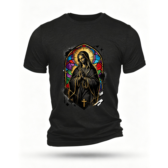 Black T-shirt, front print