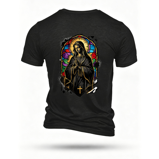 Black T-shirt, back print
